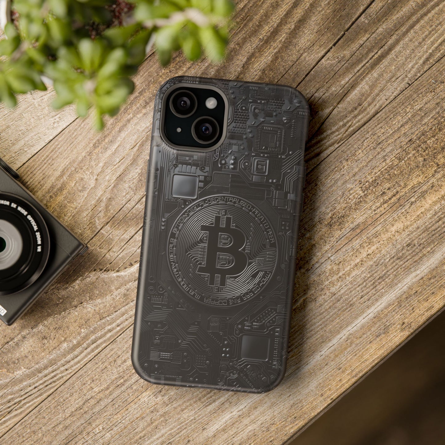 Black Bitcoin Magnetic iPhone Cases - Ideal for Tech Enthusiasts