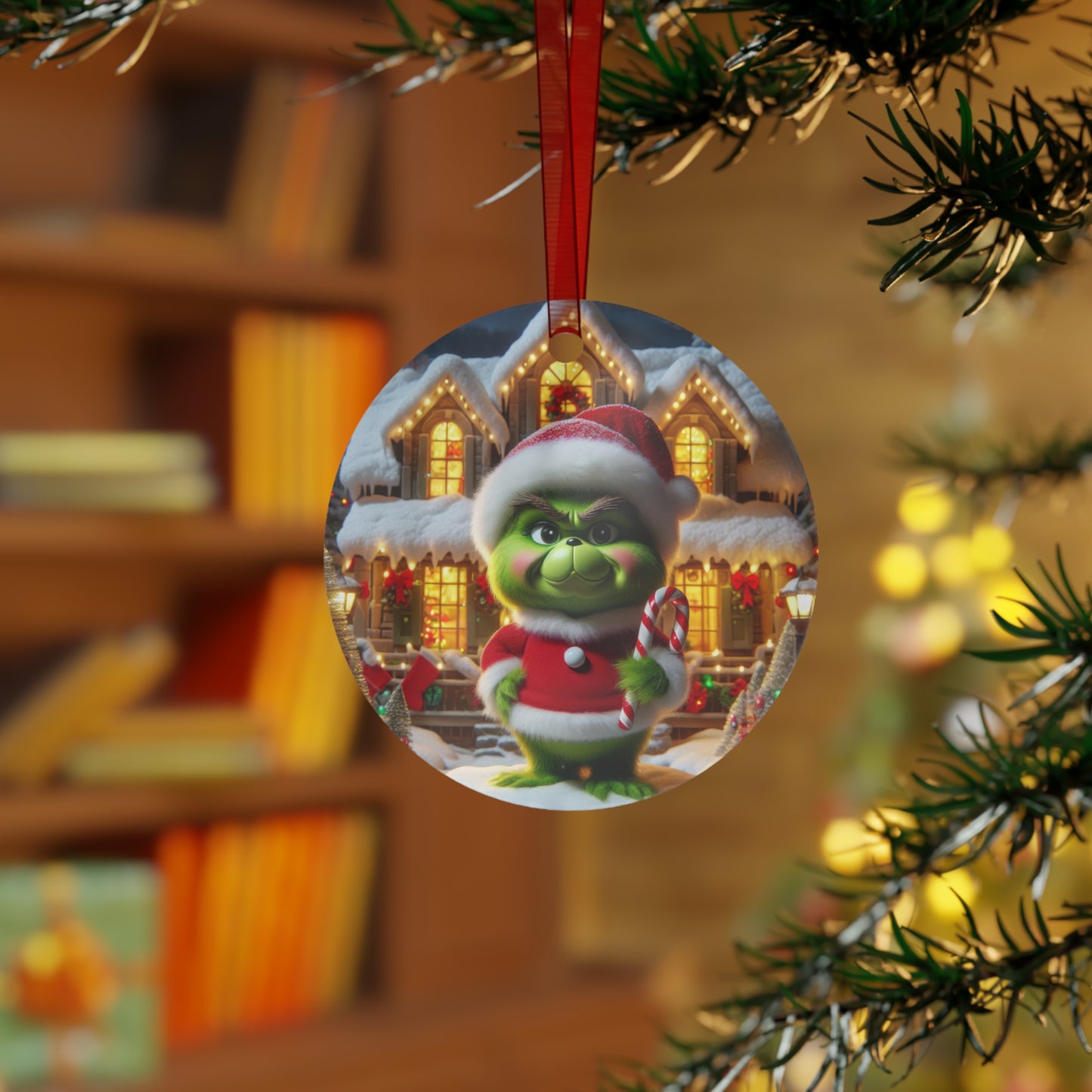 Little Grinch’s Sweet Treat Metal Ornaments, 2-Side Print