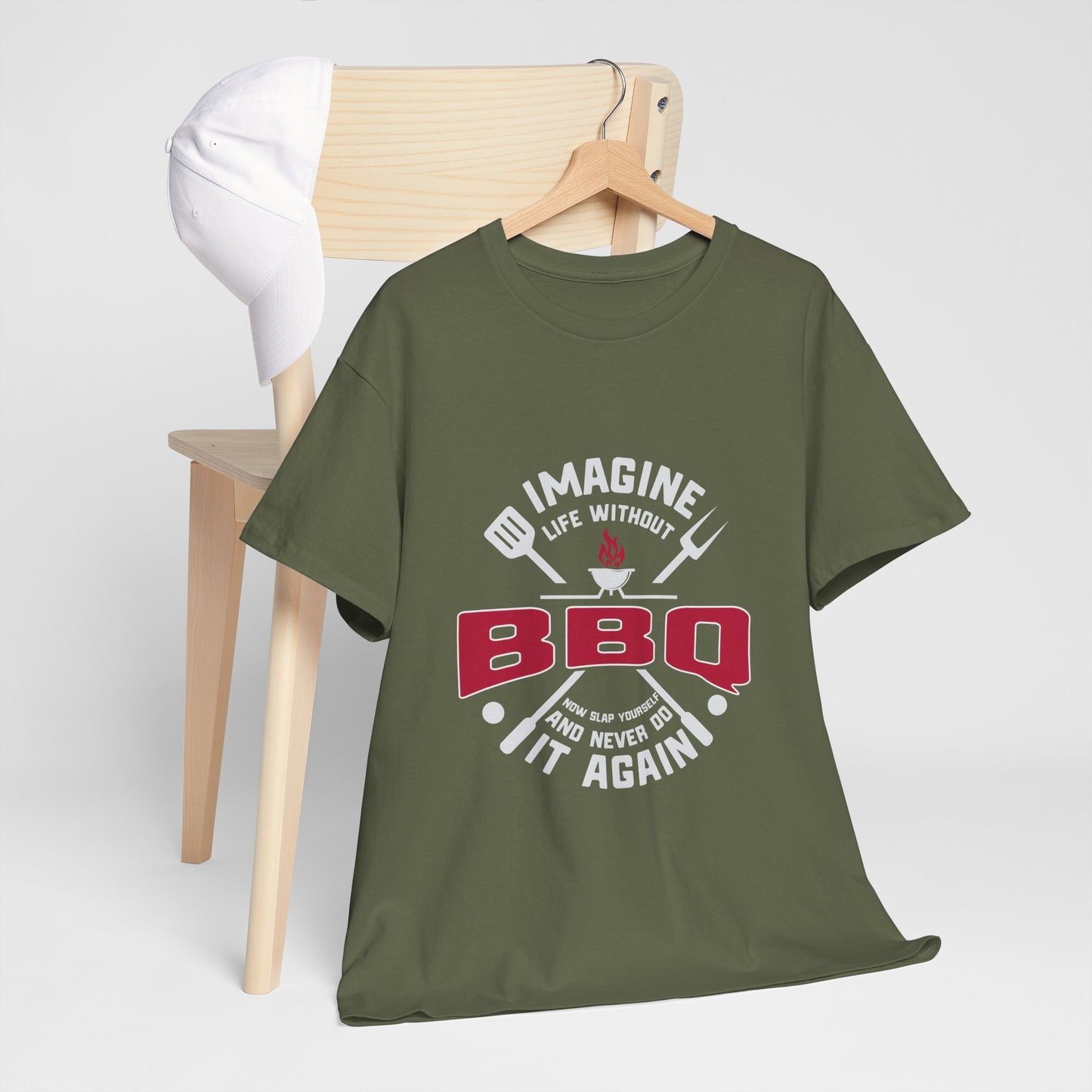 BBQ Lovers Unisex Heavy Cotton Tee - 'Imagine Life Without BBQ'