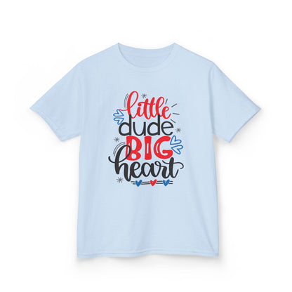 Kids' 'Little Dude, Big Heart' Tee - Cute Cotton T-Shirt for Boys
