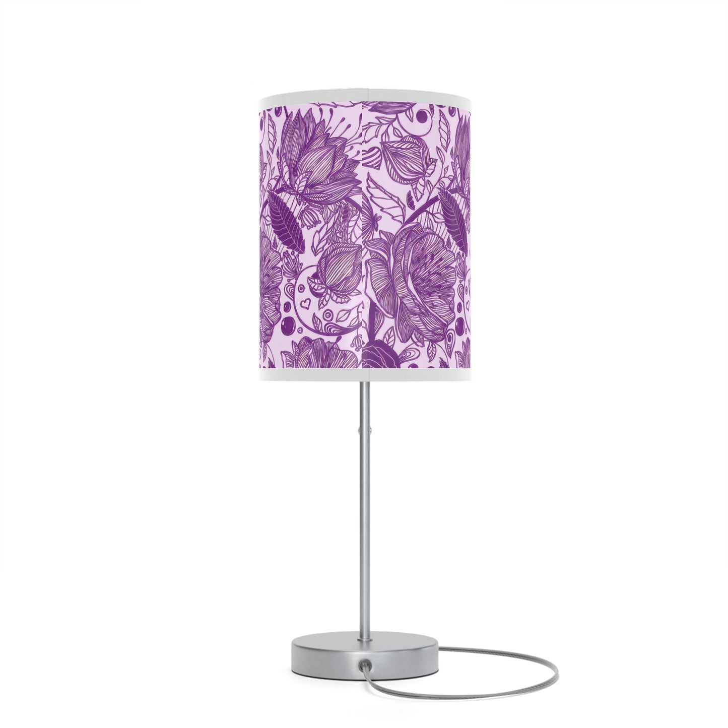 Graphical Garden: Purple Edition Lamp on a Stand, US|CA plug / Light Blue