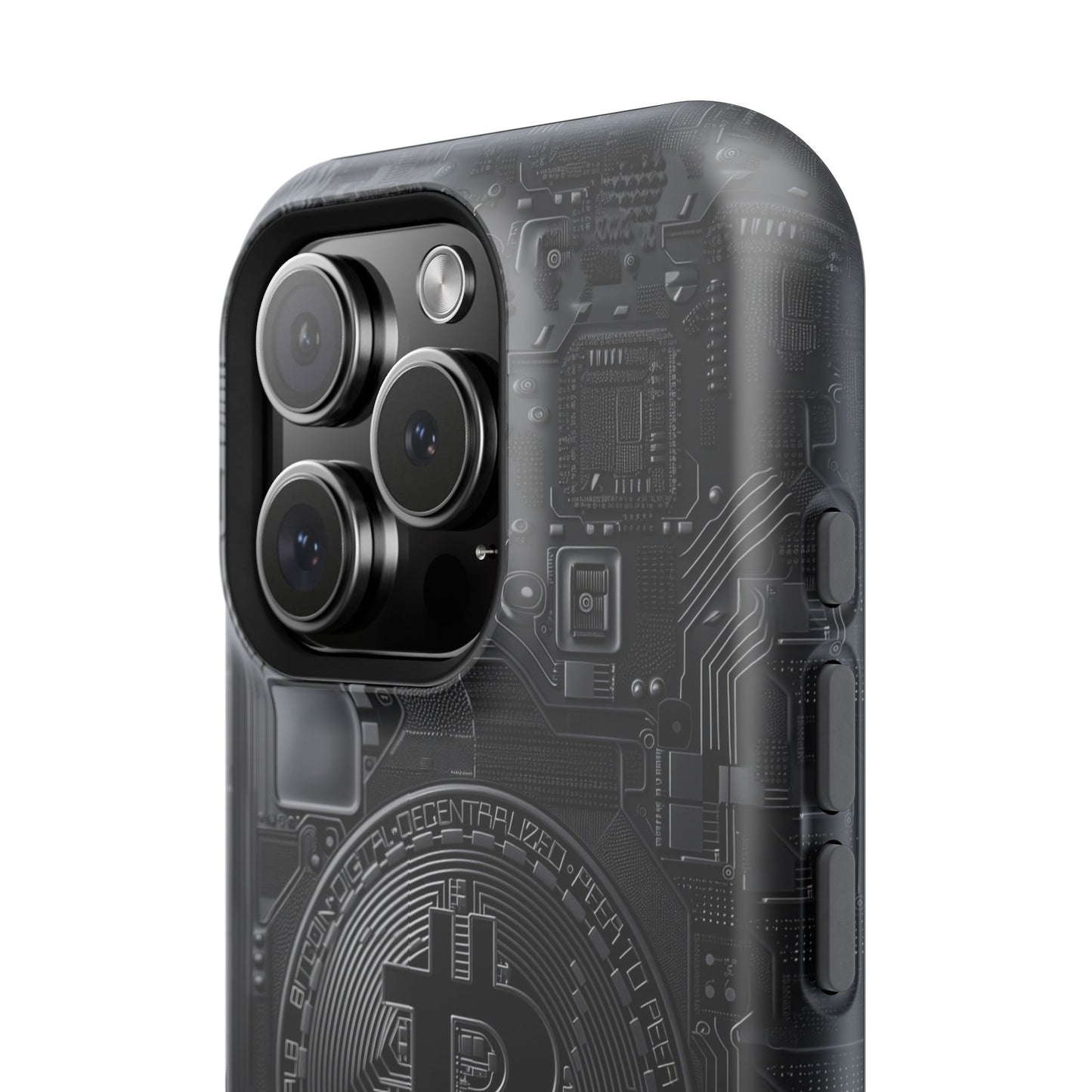 Black Bitcoin Magnetic iPhone Cases - Ideal for Tech Enthusiasts