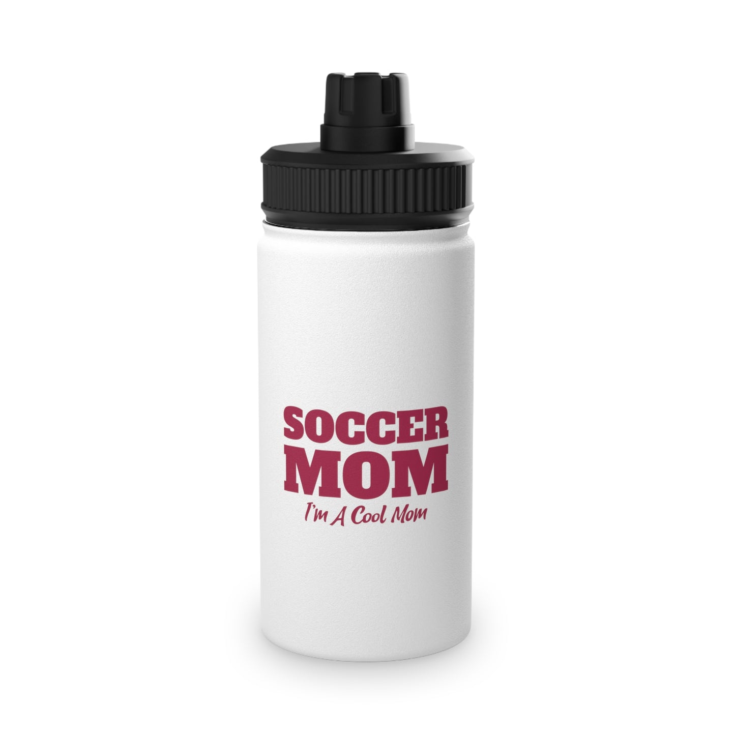 Soccer Mom Stainless Steel Water Bottle, Sports Lid