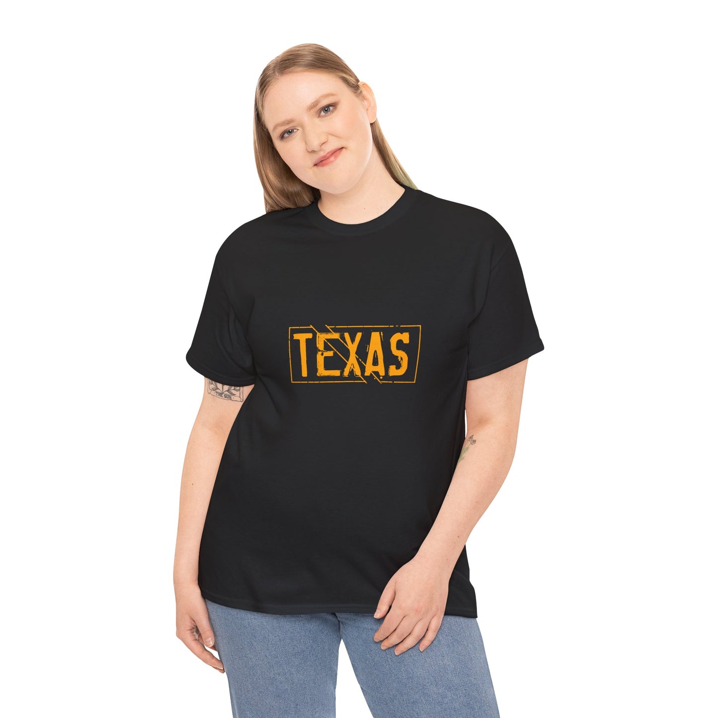 Texas Pride Unisex Heavy Cotton Tee - Casual Black T-Shirt for Texans