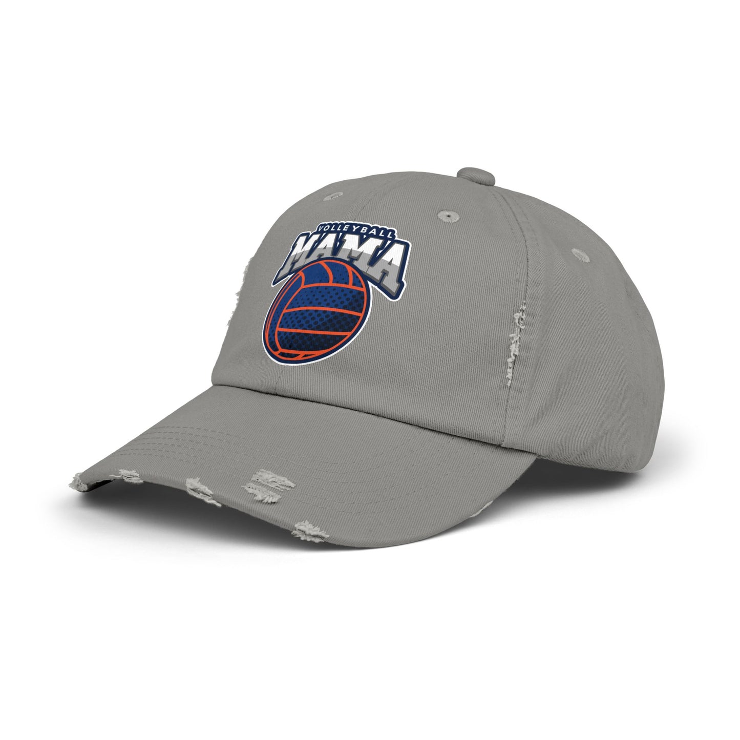 Volleyball Mama Unisex Distressed Cap