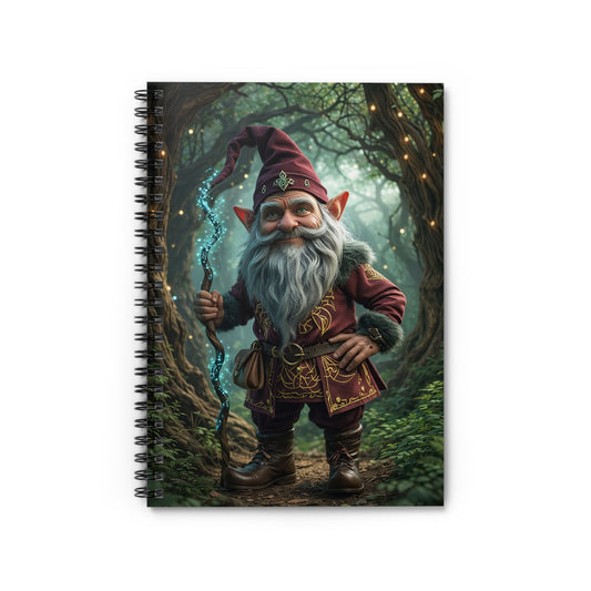 Gnome Forest Fantasy Notebook, Ruled Adventure Notebook