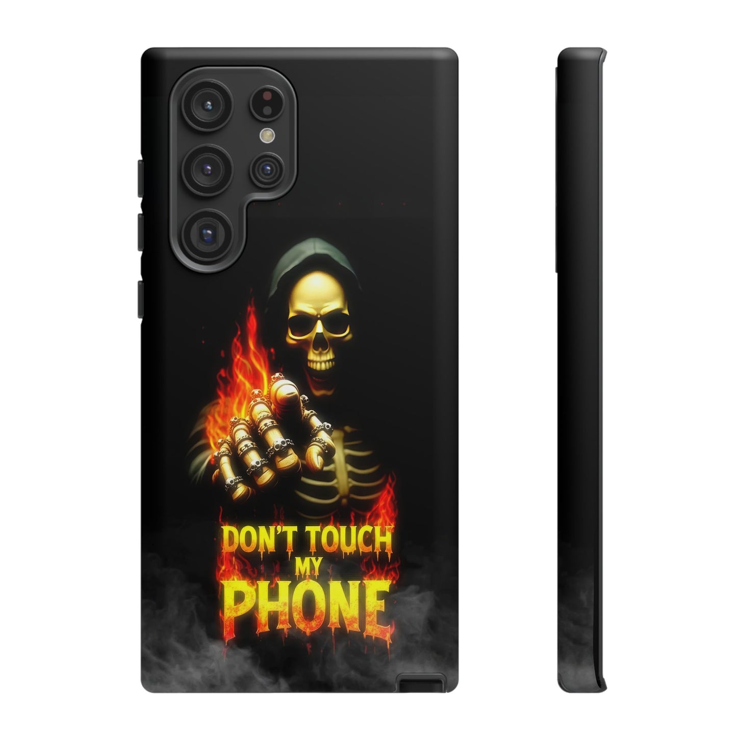 Skull Design Samsung Phone Case, Don't Touch My Phone Mobile Cover
