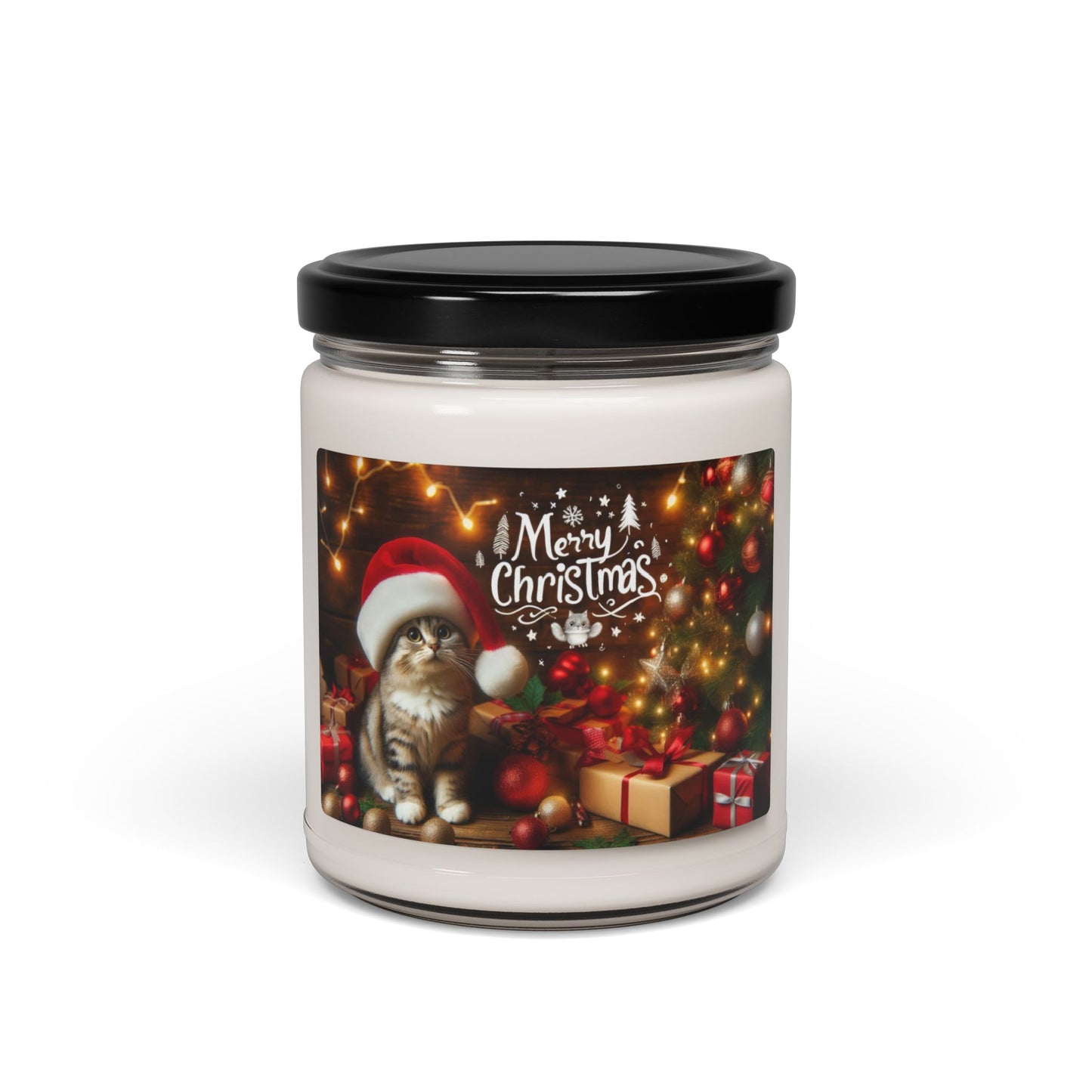 Merry Christmas Kitty Scented Soy Candle, 9oz