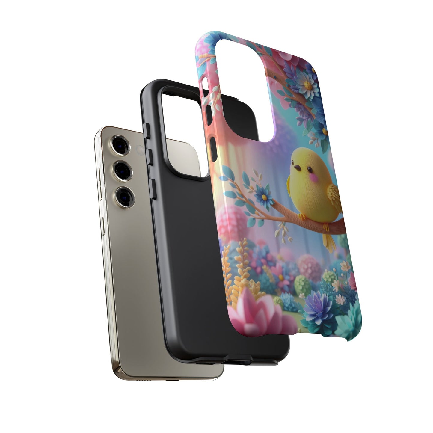 Colorful Bird Samsung Phone Case, Spring Vibe Mobile Shell