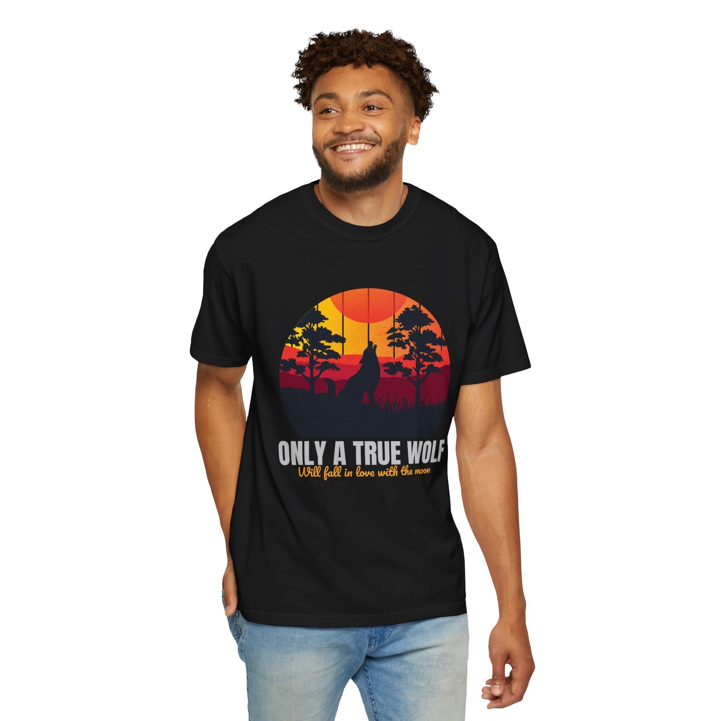 Only A True Wolf Will Fall In Love With The Moon T-shirt