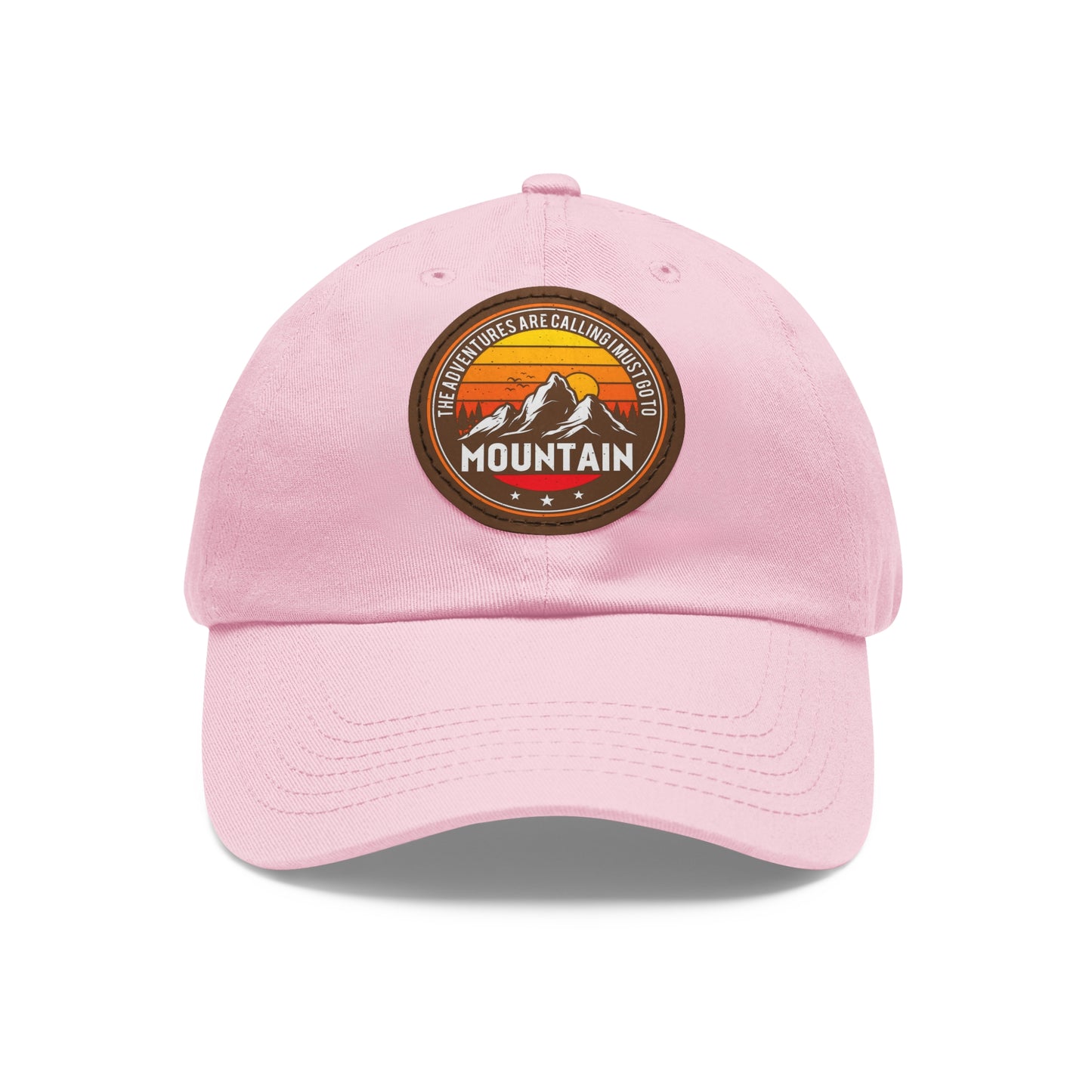 Mountain Adventure Dad Hat with Leather Patch