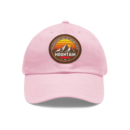 Mountain Adventure Dad Hat with Leather Patch
