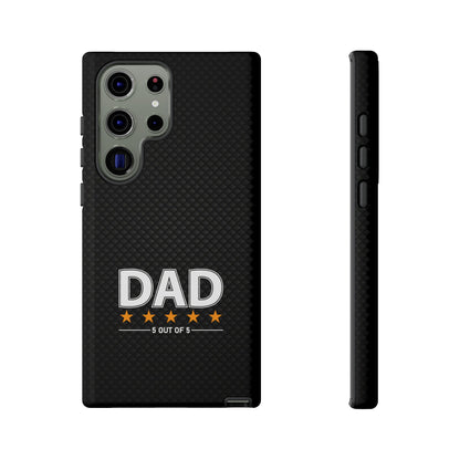 5-Star Dad Samsung Phone Case - Tough Black Cover for Father's Day