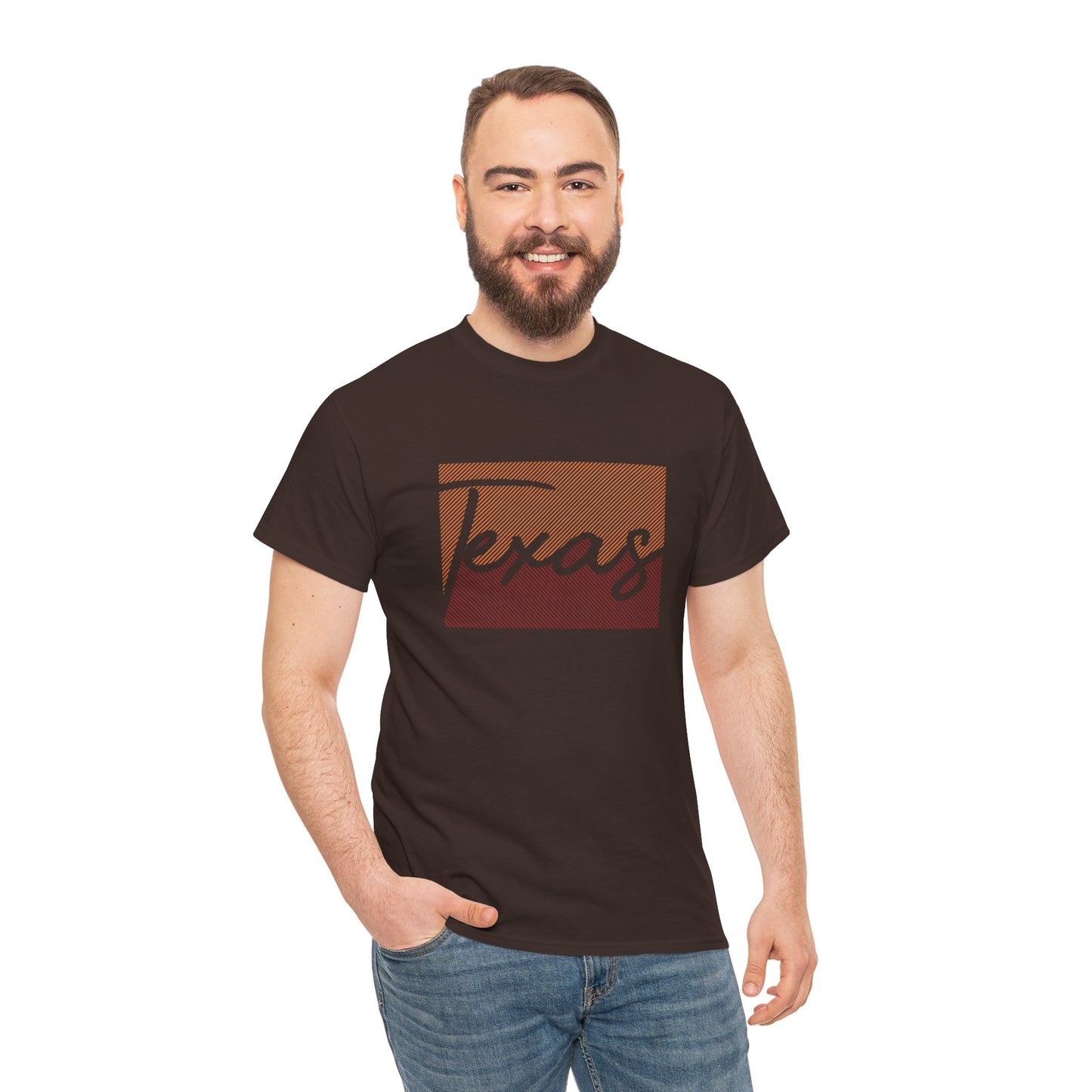 Texas Unisex Heavy Cotton Tee - Retro Style Tee for Texas Lovers