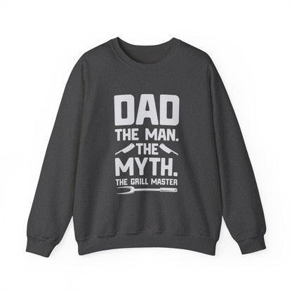 Dad The Man Myth Grill Master Crewneck Sweatshirt