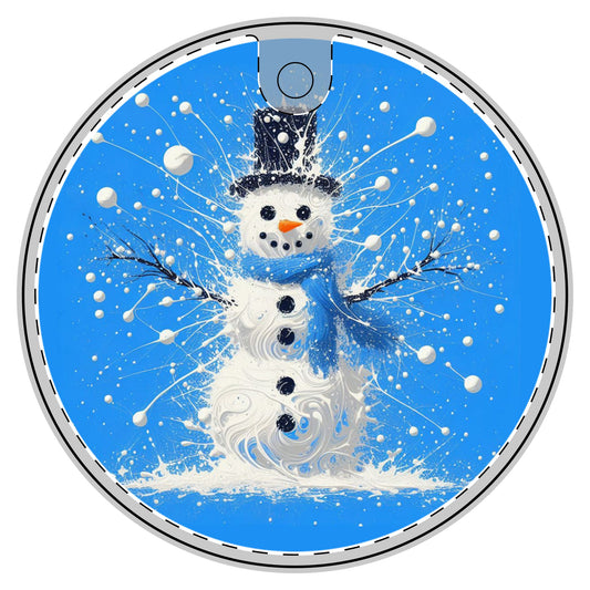 Abstract Frostie Ceramic Decoration Ornament, (1pc)  one side print