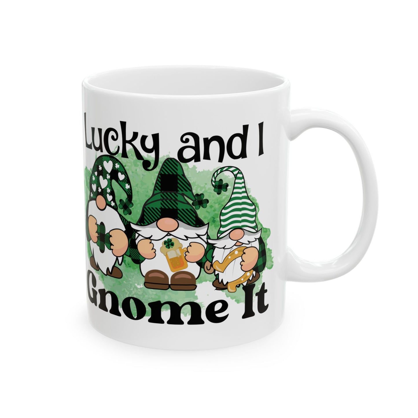 Lucky Gnome Ceramic Mug - Perfect for St. Patrick's Day and Everyday Joy