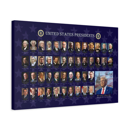US Presidens Gallery Canvas Art Print, 2025