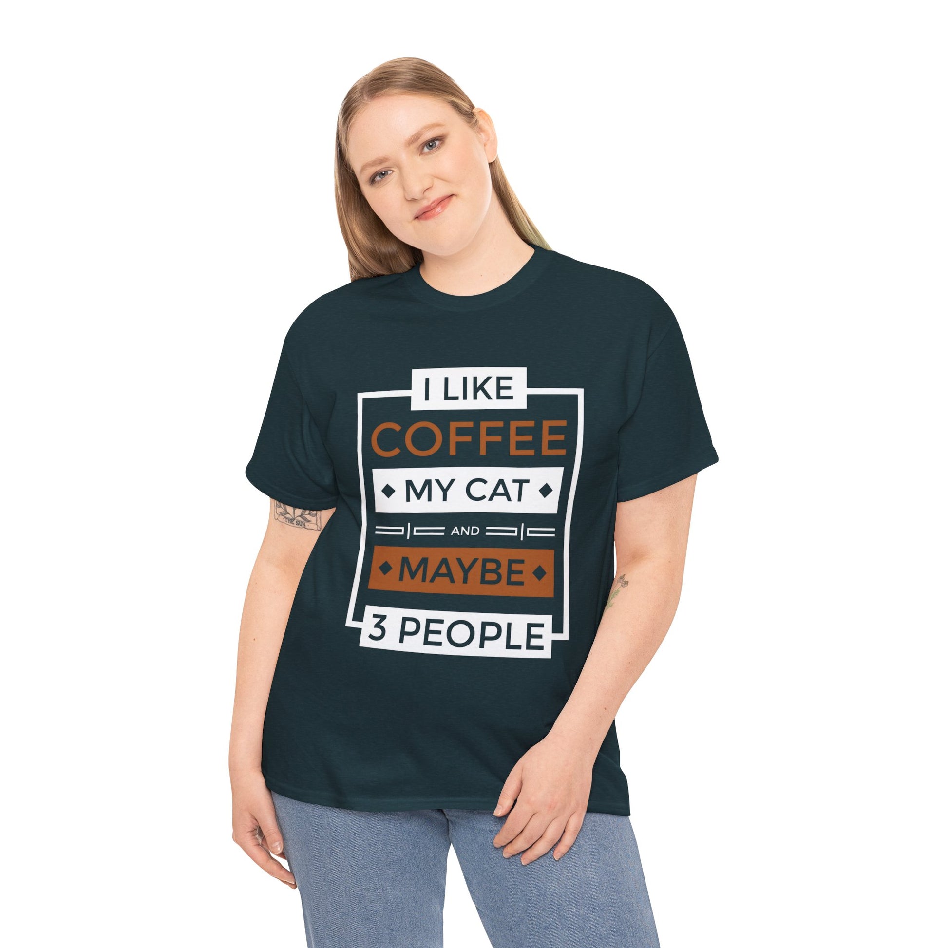 Jakers Coffee Cat Lover T-shirt, Funny Graphic Tee, Gift for Cat Owners, Cat Mom Shirt, Introvert Tee, Gift for Cat Lovers