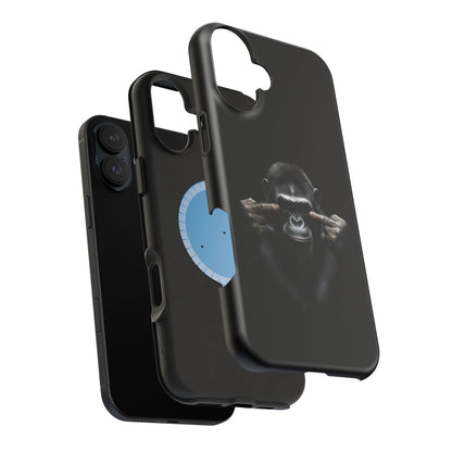 Edgy Gorilla Magnetic iPhone Case, Unique Cell Phone Cover