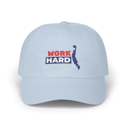 Work Hard Classic Dad Cap / embroidered