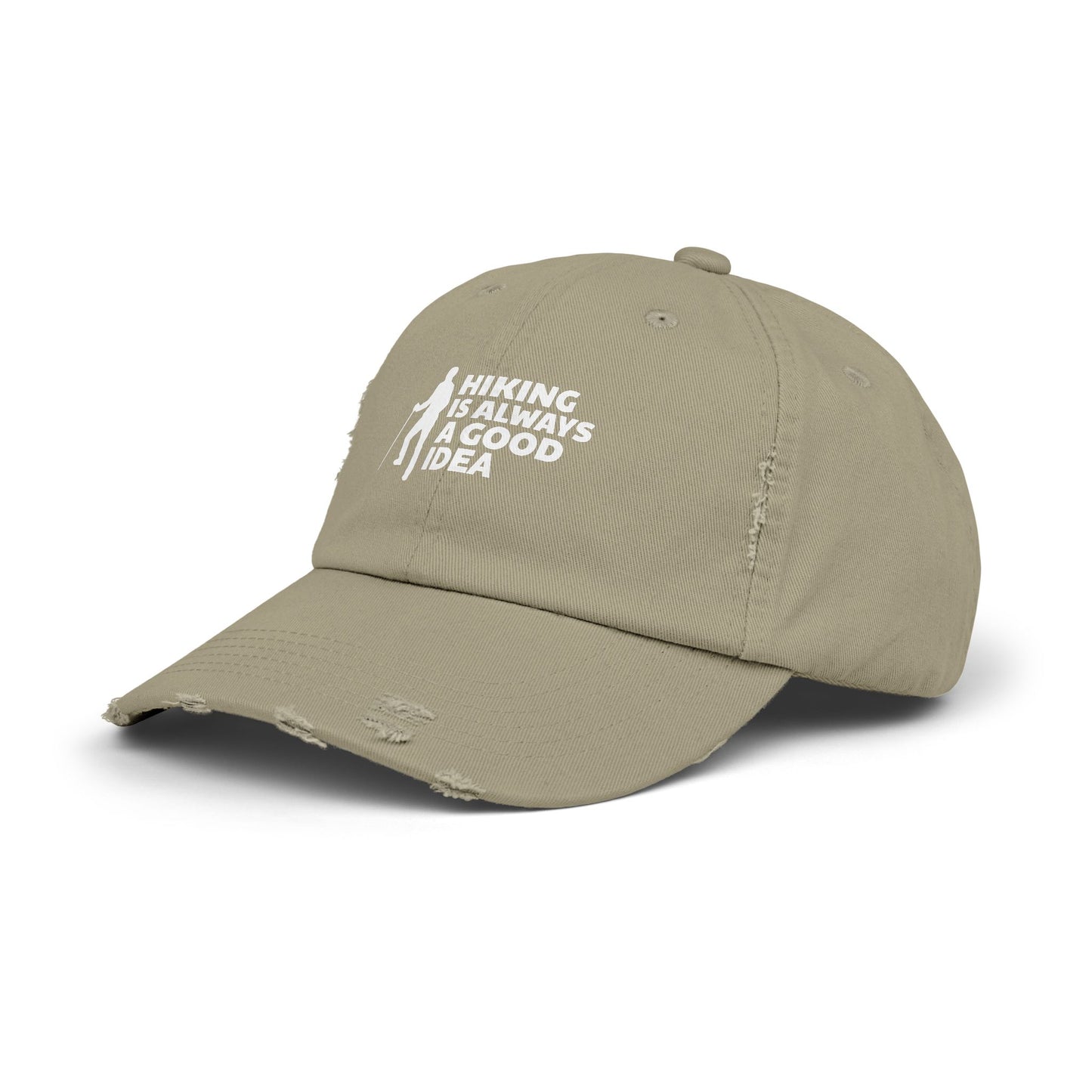 Hiking Is Always A Good Idea Unisex Distressed Cap