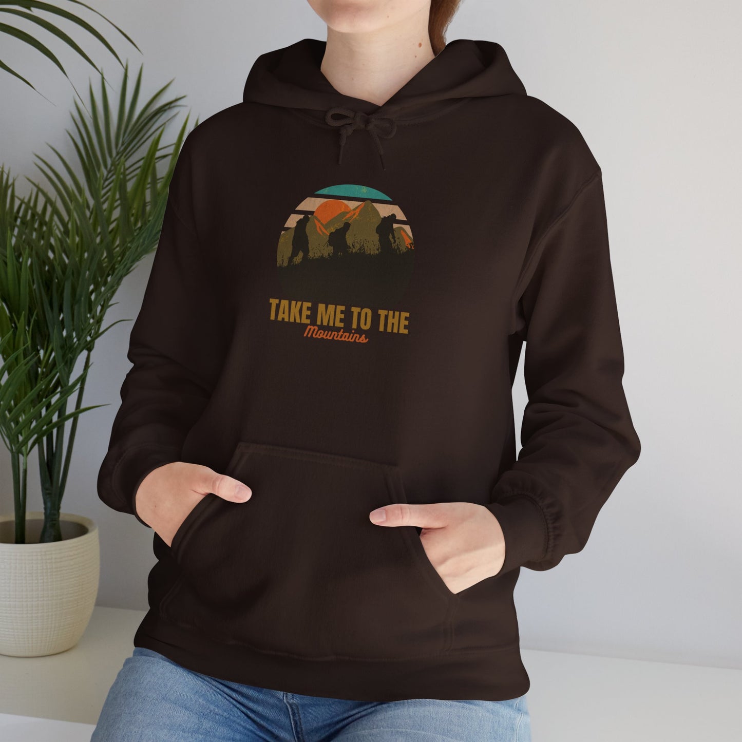 Take Me To The Mountains Unisex Heavy Blend™ Hooded Sweatshirt