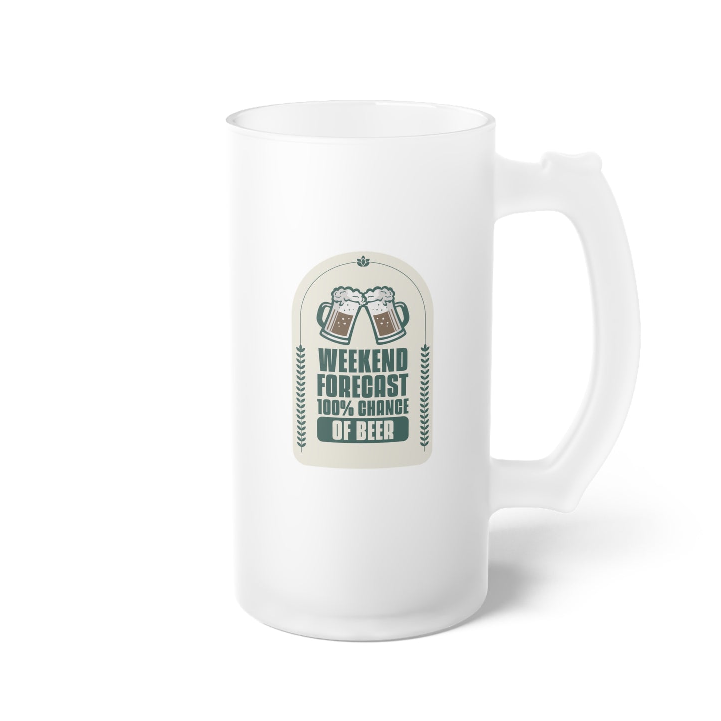 Weekend Forecast Frosted Glass Beer Mug