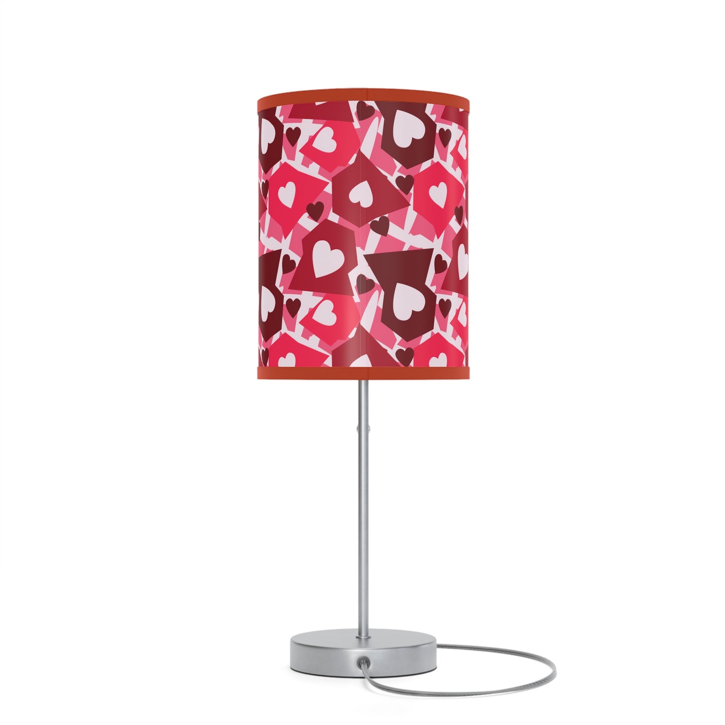 Love in Style: Retro Hearts Lamp on a Stand, US|CA plug / White