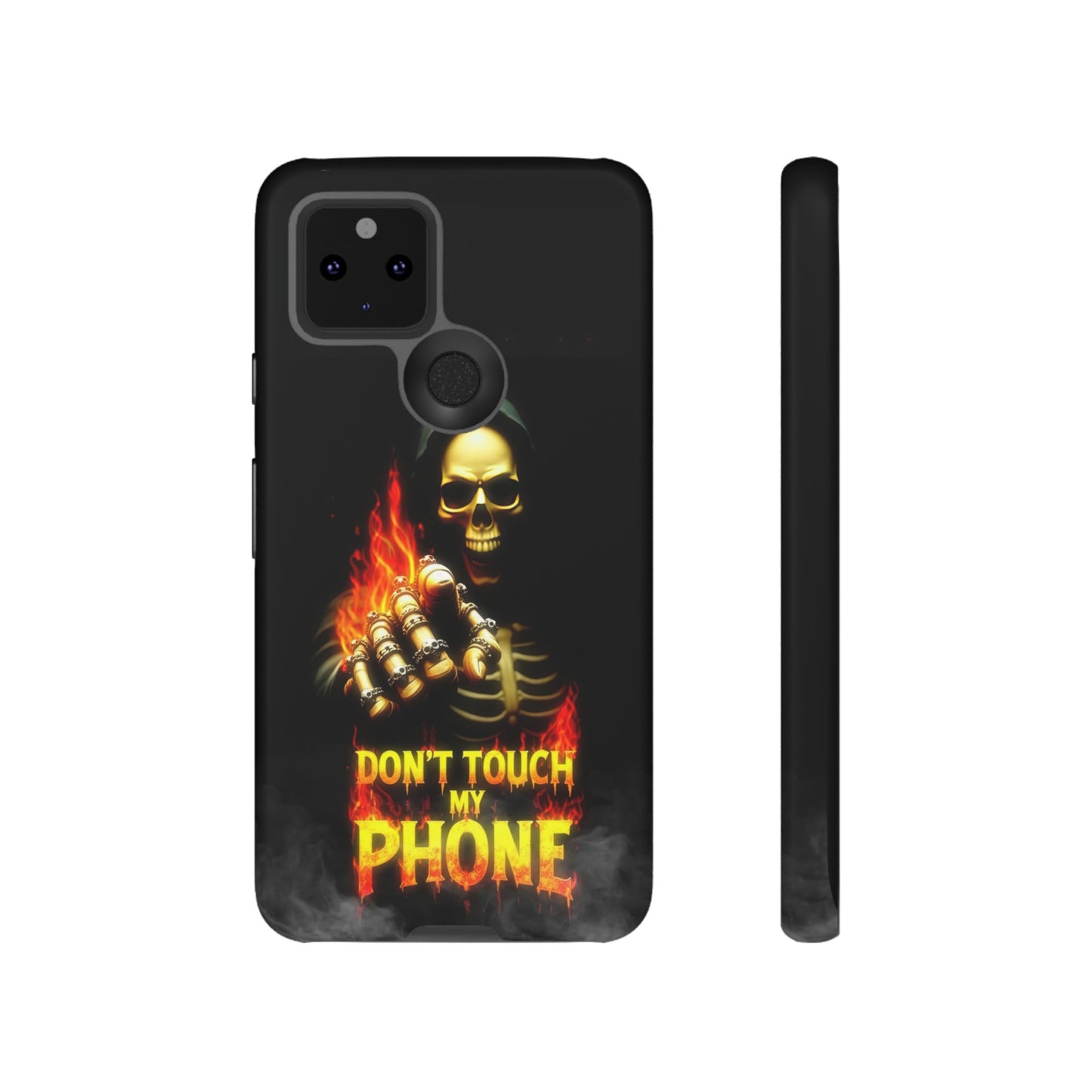 Skull Design Google Pixel Phone Case, Don't Touch My Phone Mobile Cover