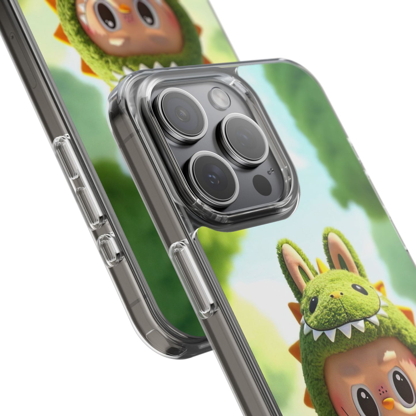 Copy of The Monsters Clear Case for iPhone Models – Playful Dinosaur Design