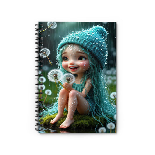 Fairy Wishes Notebook, Magical Dandelion Ruled Journal