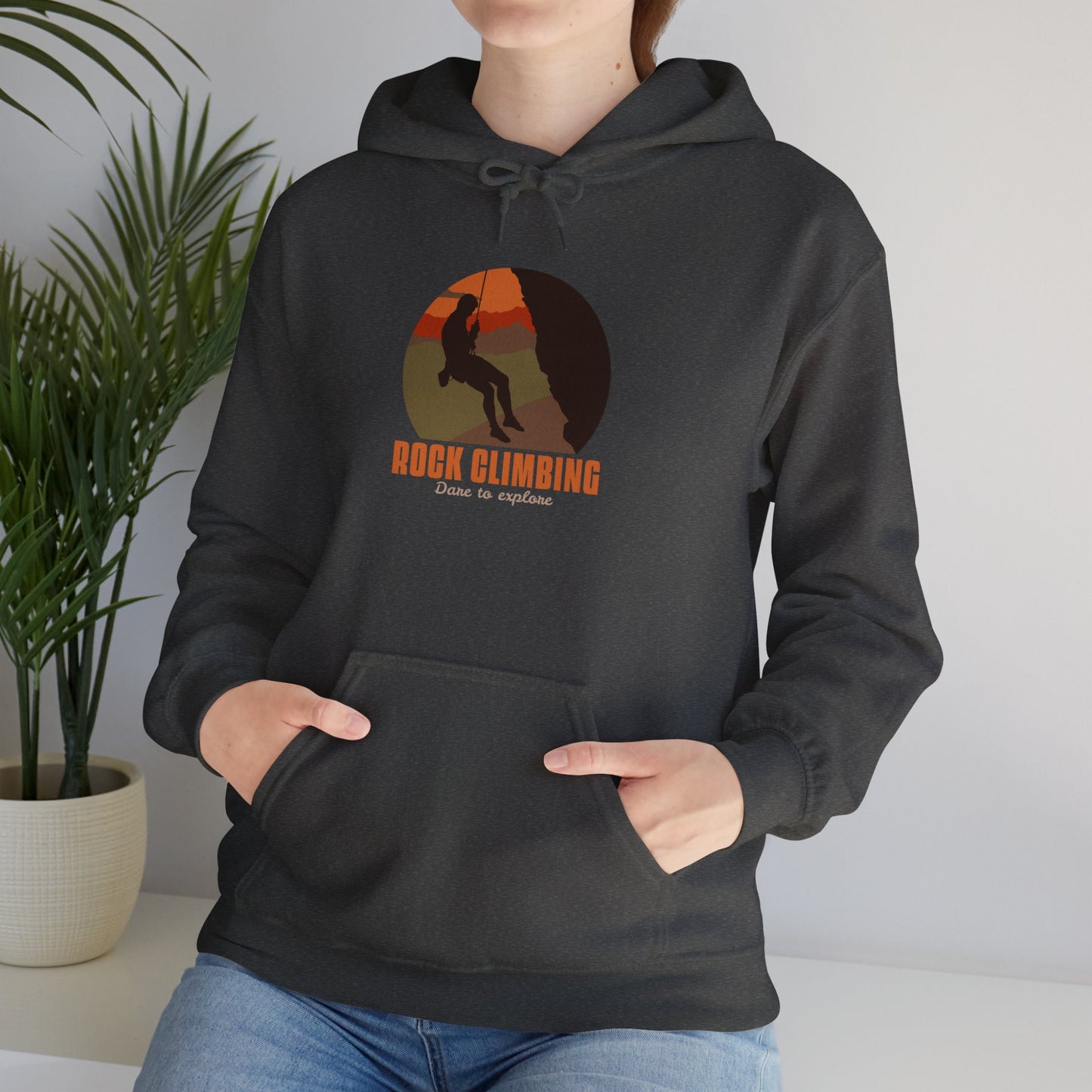 Rock Climbing Dare To Explore Unisex Heavy Blend™ Hooded Sweatshirt