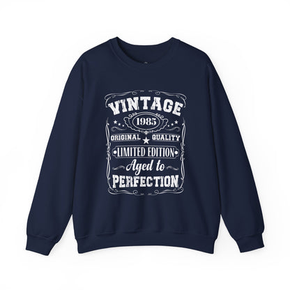 Custom Vintage Birthday Crewneck Sweatshirt — "Aged to Perfection"