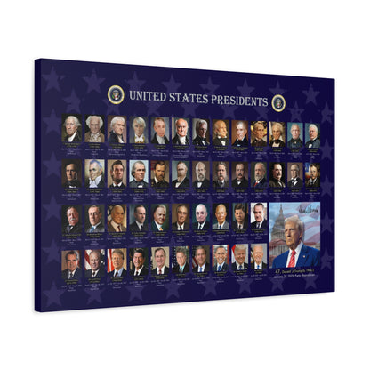 US Presidens Gallery Canvas Art Print, 2025