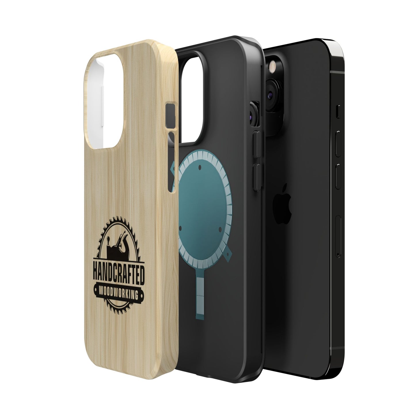 Handcrafted Woodworking Logo Magnetic Phone Cases