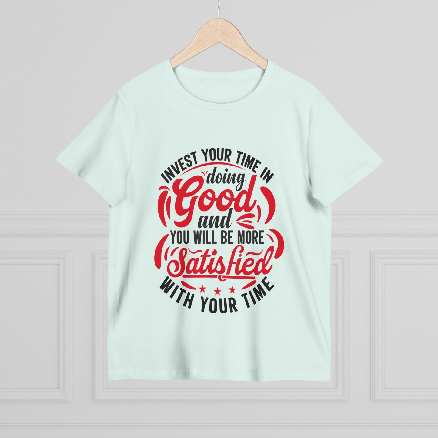 Inspirational Women's Maple Tee - Invest Your Time in Doing Good