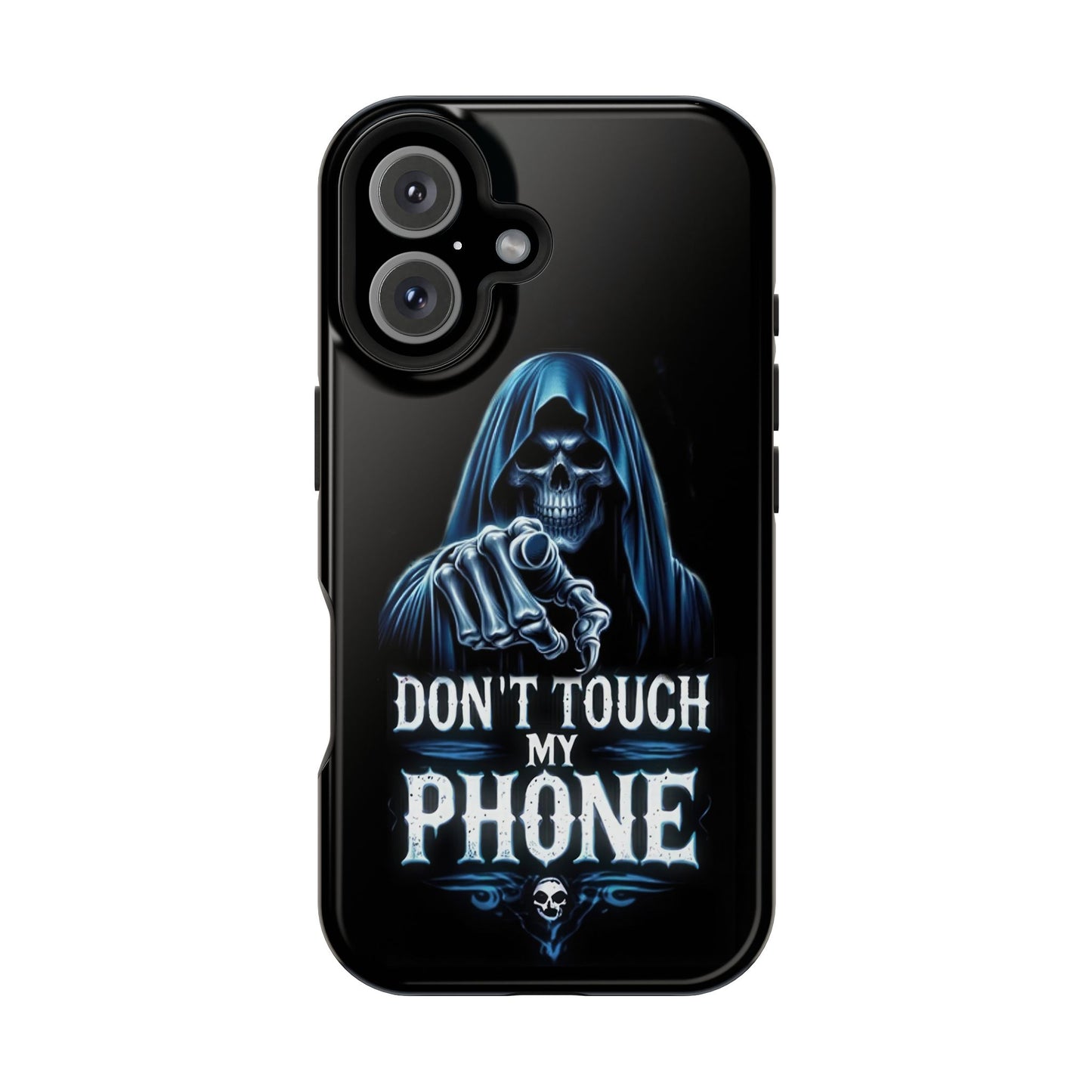 Gothic Magnetic iPhone Case: Don't Touch My Phone