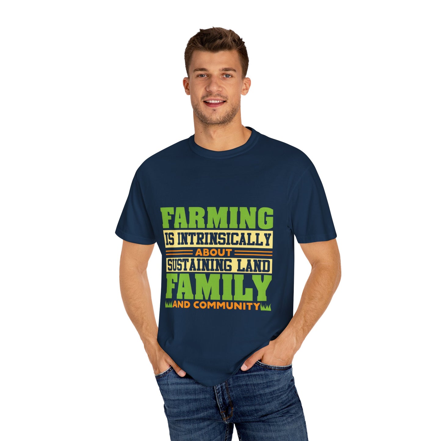 Farming Family Community T-Shirt - Unisex Garment-Dyed Tee