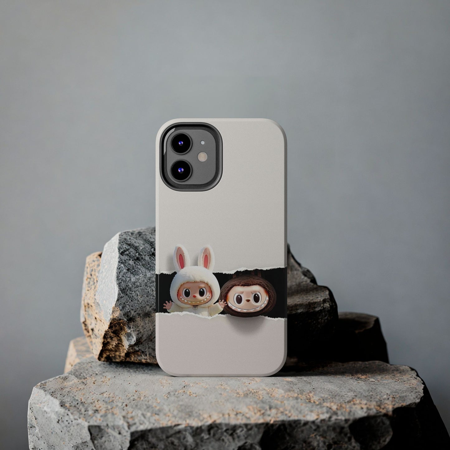 The Monsters Tough Case for iPhone Models and Variations – Dual Layer Protective Cover, Playful Design, Cute Mobile Accessory