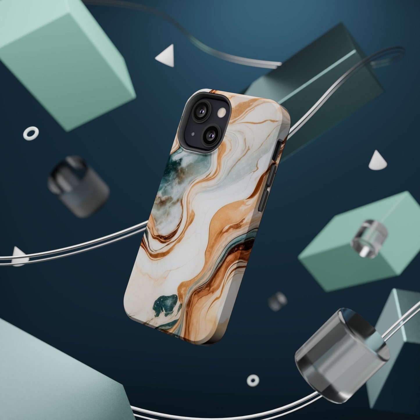 Stylish Magnetic Phone Cases, Abstract Marble Design for Everyday Use