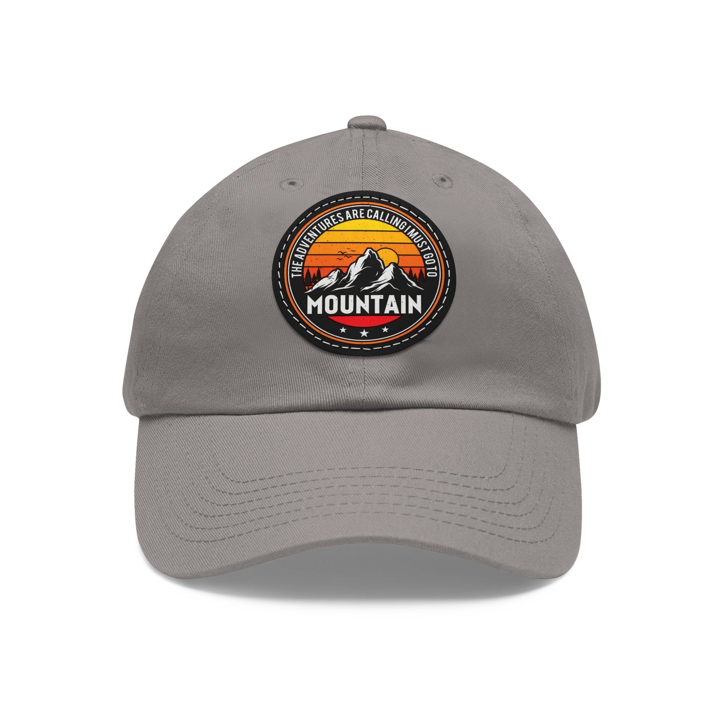 Mountain Adventure Dad Hat with Leather Patch