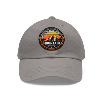 Mountain Adventure Dad Hat with Leather Patch
