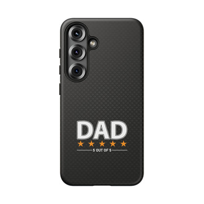 5-Star Dad Samsung Phone Case - Tough Black Cover for Father's Day