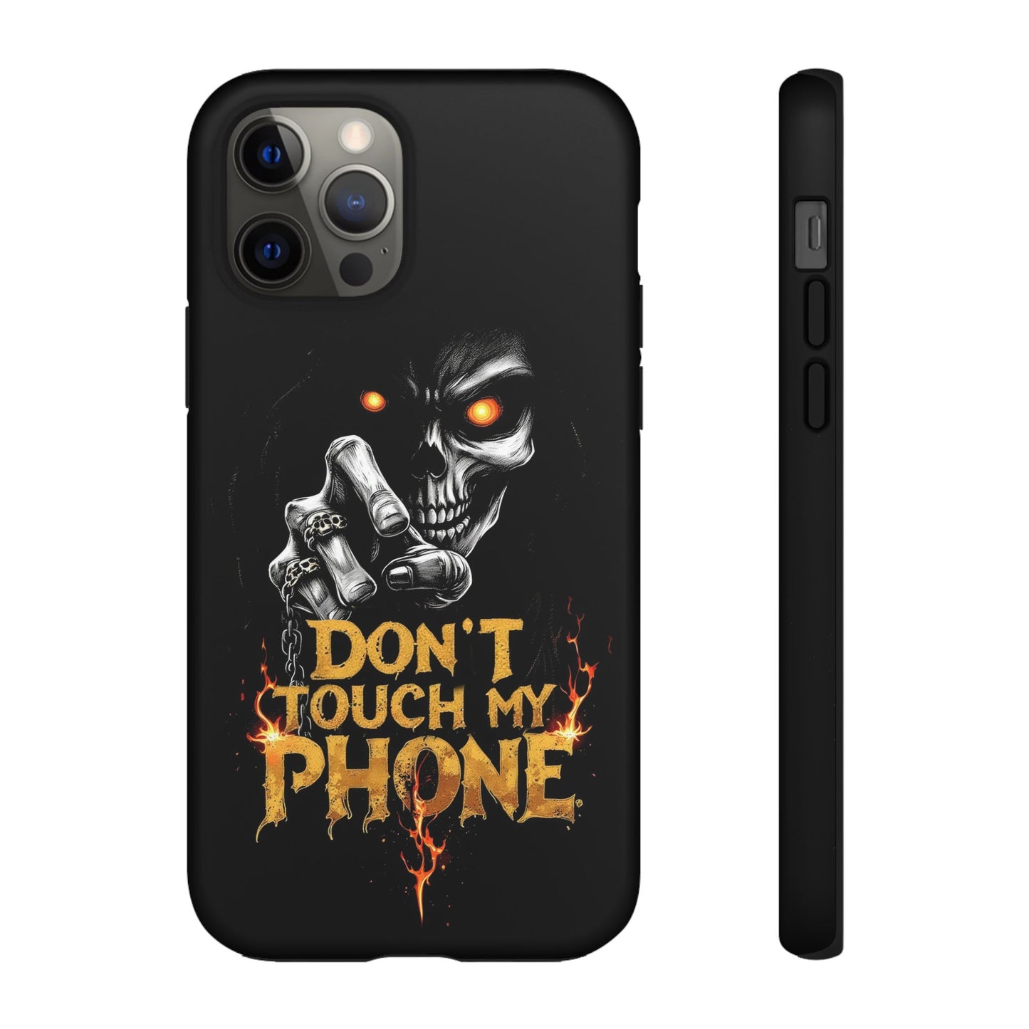 Skull iPhone Tough Cases, Don't Touch My Phone