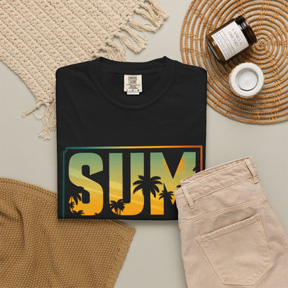 Unisex Summer Vibes T-Shirt - Garment-Dyed Tee for Beach Lovers & Vacation Fun