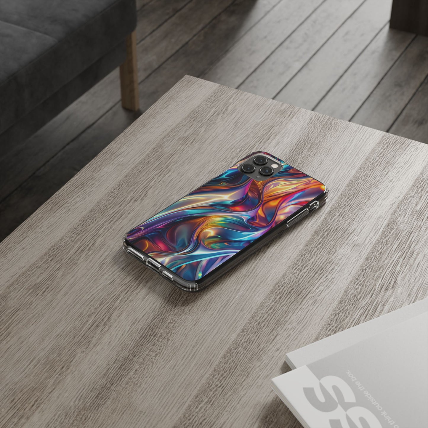 Colorful Clear Case for iPhone – Abstract Art Design