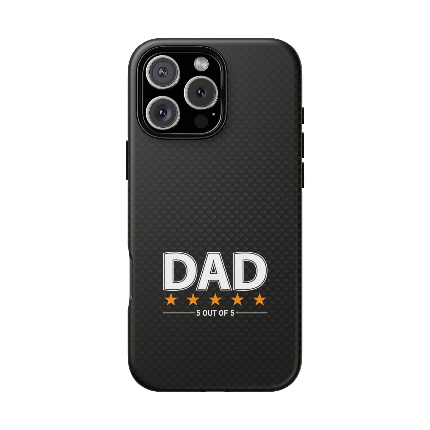 5-Star Dad iPhone Case - Tough Black Cover for Father's Day