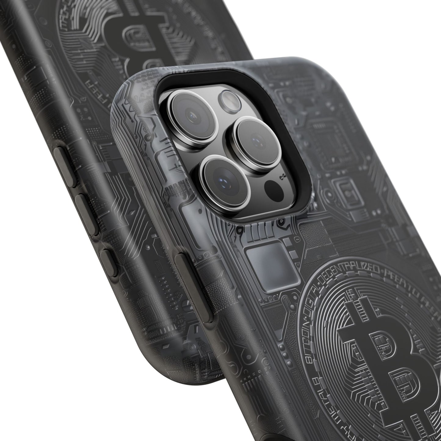 Black Bitcoin Magnetic iPhone Cases - Ideal for Tech Enthusiasts