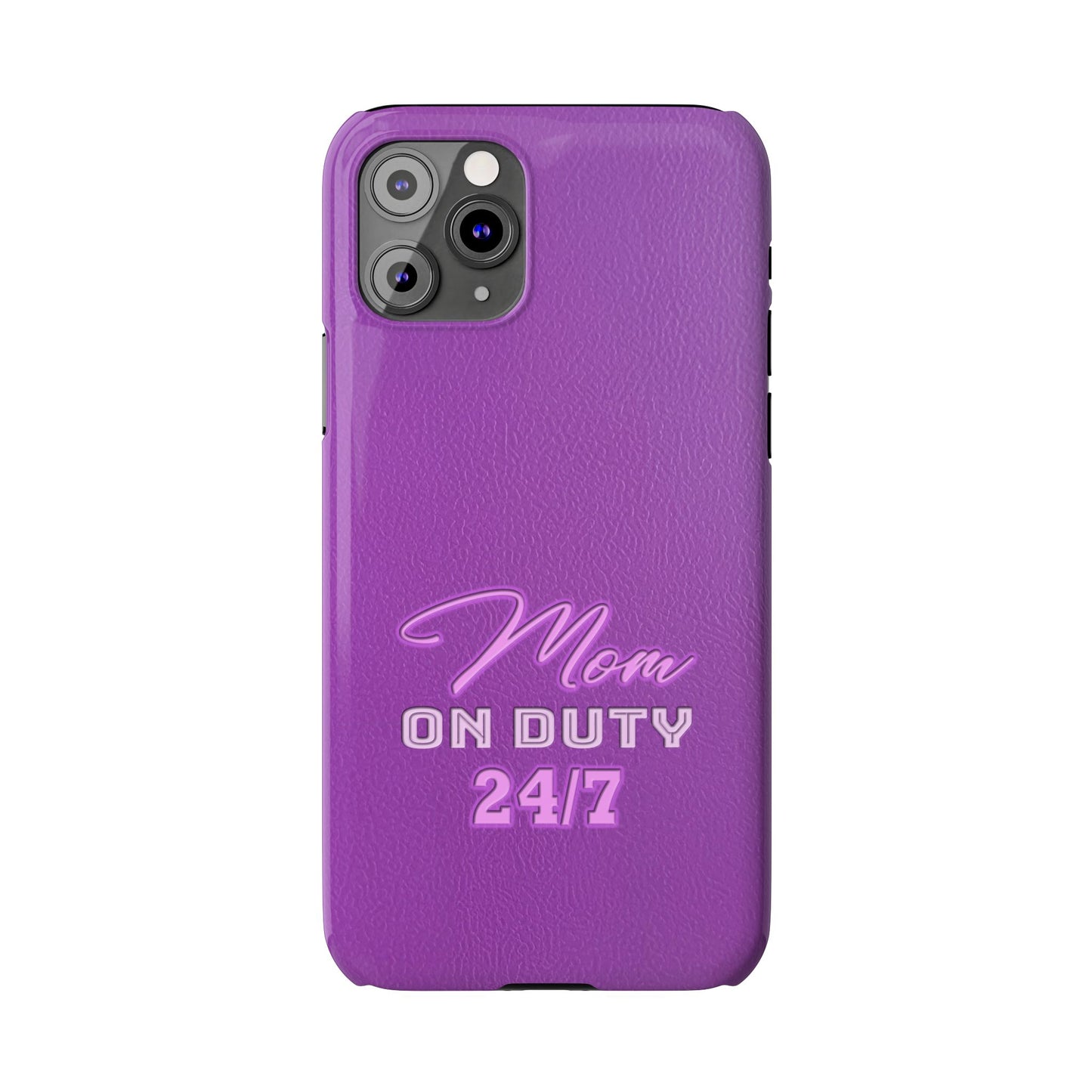 Mom On Duty Slim Case, Purple Case for Mothers